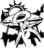 Alien And Ufo Style 42 Vinyl Wall Decal - Removable (Indoor)