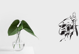 Alien Stabing Sword Into Ground Vinyl Wall Decal - Removable (Indoor)