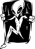 Alien And Ufo Style 45 Vinyl Wall Decal - Removable (Indoor)