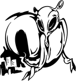Alien Behind Bars Vinyl Wall Decal - Removable (Indoor)