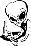 Alien And Ufo Style 77 Vinyl Wall Decal - Removable (Indoor)