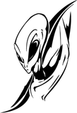 Alien Giving The Middle Finger Vinyl Wall Decal - Removable (Indoor)