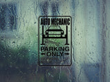 Auto Mechanic Parking Only Sign Vinyl Wall Decal - Fusion Decals