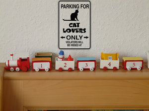 Parking for Cat Lovers Only Sign  - Car or Wall Decal - Fusion Decals