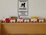 Parking for Poodle Owners Only Sign  - Car or Wall Decal - Fusion Decals