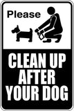 Please clean up after your dog Sign  - Car or Wall Decal - Fusion Decals