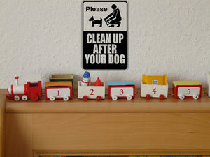 Please clean up after your dog Sign  - Car or Wall Decal - Fusion Decals