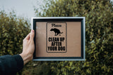 Please clean up after your dog #2 Sign  - Car or Wall Decal - Fusion Decals