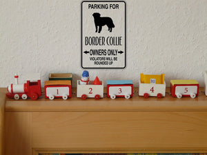Parking for Border Collie Owners Only Sign  - Car or Wall Decal - Fusion Decals
