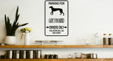 Parking for Greyhound Owners Only Sign  - Car or Wall Decal - Fusion Decals