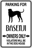 Parking for Basenji Owners Only Sign  - Car or Wall Decal - Fusion Decals
