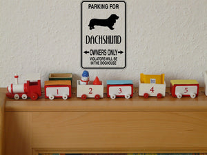 Parking for Dachshund Owners Only Sign  - Car or Wall Decal - Fusion Decals