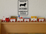 Parking for Dachshund Owners Only Sign  - Car or Wall Decal - Fusion Decals