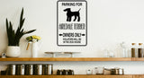 Parking for Airedale Terrier Owners Only Sign  - Car or Wall Decal - Fusion Decals