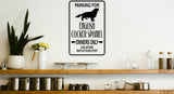 Parking for English Cocker Spaniel Owners Only Sign  - Car or Wall Decal - Fusion Decals