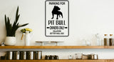 Parking for Pit Bull Owners Only Sign  - Car or Wall Decal - Fusion Decals