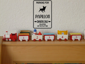 Parking for Papillon Owners Only Sign  - Car or Wall Decal - Fusion Decals