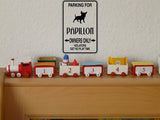 Parking for Papillon Owners Only Sign  - Car or Wall Decal - Fusion Decals