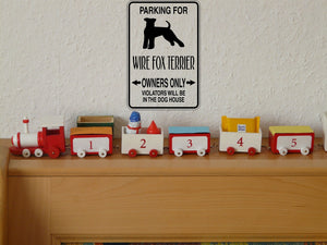 Parking for Wire Fox Terrier Owners Only Sign  - Car or Wall Decal - Fusion Decals