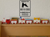 Parking for Wire Fox Terrier Owners Only Sign  - Car or Wall Decal - Fusion Decals