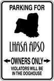 Parking for Lhasa Apso Owners Only Sign  - Car or Wall Decal - Fusion Decals
