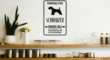 Parking for Schnauzer Owners Only Sign  - Car or Wall Decal - Fusion Decals