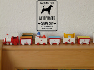 Parking for Wiemaraner Owners Only Sign  - Car or Wall Decal - Fusion Decals