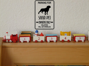 Parking for Shar-Pei Owners Only Sign  - Car or Wall Decal - Fusion Decals