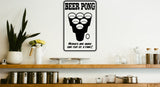Beer Pong Heros are made one cup at a time Sign  - Car or Wall Decal - Fusion Decals