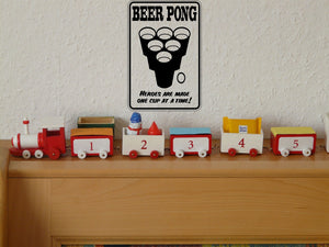 Beer Pong Heros are made one cup at a time Sign  - Car or Wall Decal - Fusion Decals