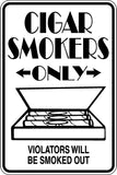 Cigar Smokers Only Sign  - Car or Wall Decal - Fusion Decals