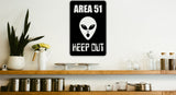 Area 51 Keep Out Sign Vinyl Wall Decal - Fusion Decals