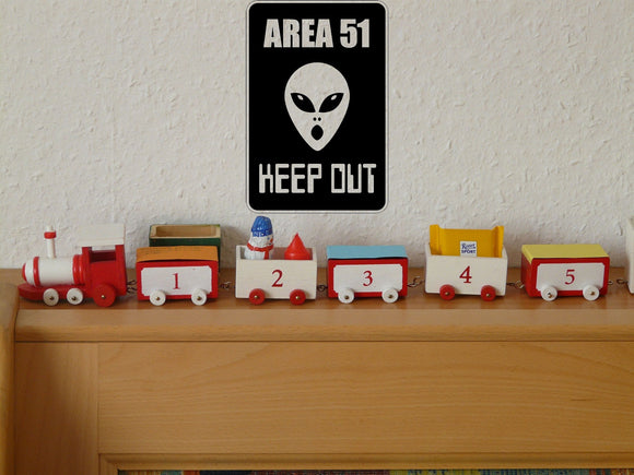Area 51 Keep Out Sign Vinyl Wall Decal - Fusion Decals