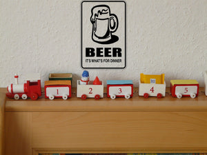 Beer its whats for dinner Sign Vinyl Wall Decal - Fusion Decals
