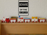 Beware of the CHILDREN Sign Vinyl Wall Decal - Fusion Decals