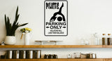 Pilates Parking Only Sign Vinyl Wall Decal - Fusion Decals