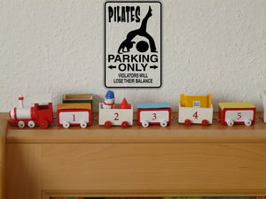 Pilates Parking Only Sign Vinyl Wall Decal - Fusion Decals