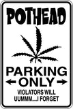 Parking Only Violators Umm I forget Sign Vinyl Wall Decal - Fusion Decals