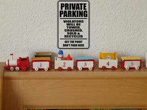 Private Parking Violators will be Towed Sign Vinyl Wall Decal - Fusion Decals