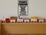 Private Parking Violators will be Towed Sign Vinyl Wall Decal - Fusion Decals