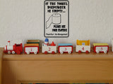 If the Dispenser is Empty Please use your clothes Sign Vinyl Wall Decal - Fusion Decals
