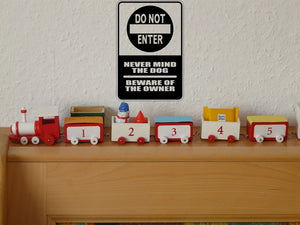Do Not Enter Beware of Owner Sign Vinyl Wall Decal - Fusion Decals
