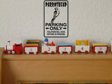 Parrot Head Parking Only Sign Vinyl Wall Decal - Fusion Decals
