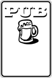 Pub Beer Mug Sign Vinyl Wall Decal - Fusion Decals