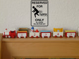 Reserved for Farters Only Sign Vinyl Wall Decal - Fusion Decals