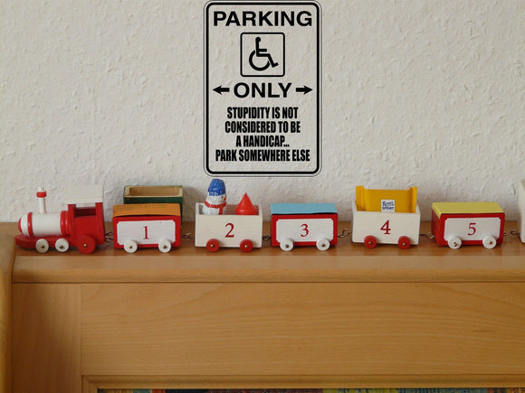 Happy Hour Parking Only Sign  - Car or Wall Decal - Fusion Decals