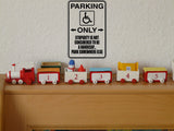 Handicapt Parking Only Sign Vinyl Wall Decal - Fusion Decals