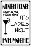 Midnight Lounge Its Ladies Night Sign Vinyl Wall Decal - Fusion Decals