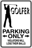 Golfer #2 Sign Vinyl Wall Decal - Fusion Decals