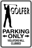 Golfer #3 Sign Vinyl Wall Decal - Fusion Decals
